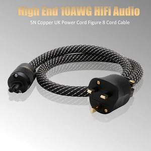 10AWG Offshore-Stromkabel mit platinbeschichteten Kohlefaser-EU-US-UK Steckern - Picture 1 of 6