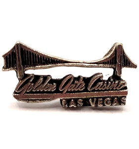GOLDEN GATE CASINO LAS VEGAS Nevada Vintage Silver Tone Souvenir Metal Lapel Pin - Picture 1 of 10