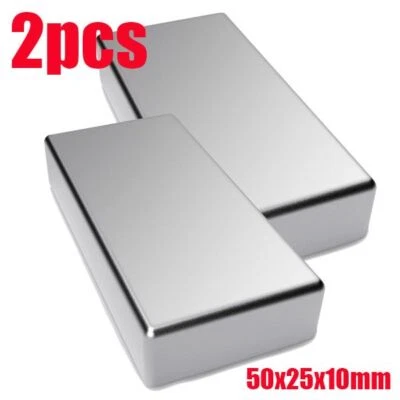 2Pack N52 Big Block Magnets Super Strong Neodymium Large Magnet Rare Earth
