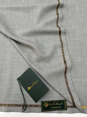 LORO PIANA GREY SUMMERTIME Suiting Fabric Wool Silk Linen Blend 3.50 meter - Image 1 of 4