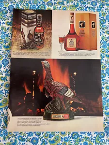 Scatola pubblicitaria vintage 1976 stampa Wild Turkey bottiglia decanter foto pubblicità - solo pubblicità - Foto 1 di 7