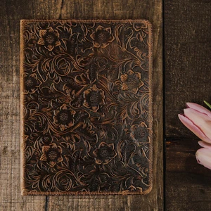 Funda de cuero genuino iPad 10.2" 9ª generación con y sin soporte para lápiz - Imagen 1 de 15