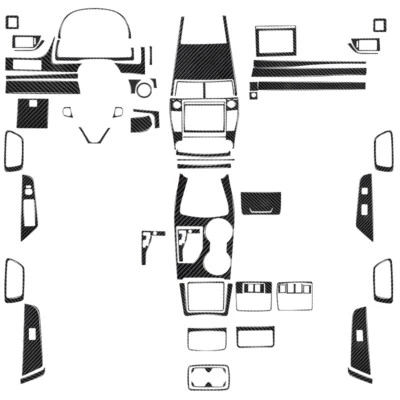 54Pcs Real Carbon Fiber Full Interior Kit Cover Trim For Toyota Camry 2015-2017 Foto 1 de 4