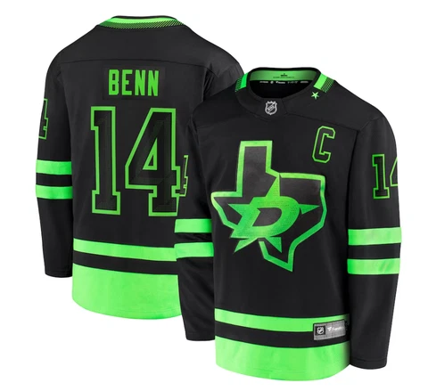 Men's Dallaas Stars Jamie Benn Fanatics Branded 2020-21 Alternate Premier Jersey Cover