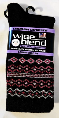Calcetines para mujer Wise Blend mezcla lana merino talla 6 a 9 nuevos con etiquetas Foto 1 de 2