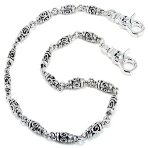 Simple Small Knight Biker Trucker Key Jean Wallet Chain (26.5") Silver CS14 - Picture 1 of 5