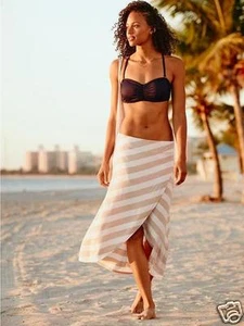 Athleta gestreifter Bandrock, neu ohne Etikett, Medium, ecru meliert Streifen SKT 1 - Bild 1 von 3