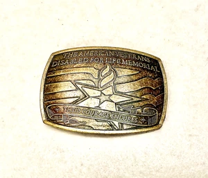 Hebilla de cinturón conmemorativa Sponser The American Veterans Disabled For Life 2007 - Imagen 1 de 3