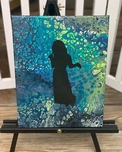 Harry Potter Bellatrix Acrylic Fluid Art Painting On Canvas - Picture 1 of 1