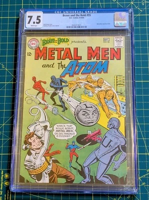 Brave and the Bold #55 CGC 7.5/VF- WhPgs 1964/Metal Men/Atom/Ramona Fradon Cover - Image 1 of 3
