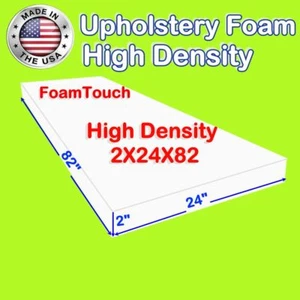 Cojín de espuma para tapicería de alta densidad FoamTouch 2"" x 24"" x 82"" corte personalizado - Imagen 1 de 1