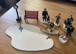 Christmas Lemax Snow Village Assorted People ~ Kid Dog Snow Shovel Ice Rink D 56 - Picture 1 of 8