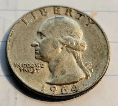 1964 D/D Quarter Silver RPM Mint Mark Coin - Image 1 of 4