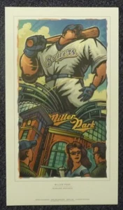 RARE One of a Kind Poster 2002 Milwaukee Brewers Park 10" x 17 1/2" - Picture 1 of 1