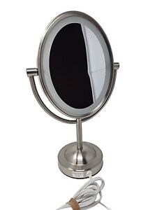 Conair BE151T Double-Sided Oval Polished Chrome Lighted Makeup Mirror