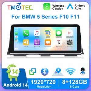12.3" Autoradio 8+128GB Android Car Stereo GPS Navi Für BMW 5er F10 F11 NBT CIC - Bild 1 von 18