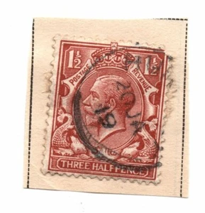 1912-13 GRAN BRITAIN REY GEORGE V 1/2 SELLO USADO TRES MEDIO CENTAVO SC# 161 - Imagen 1 de 1