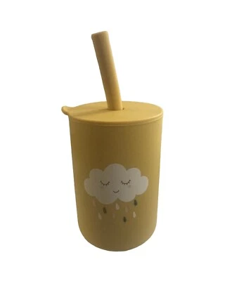 SILICONE BABY CUP YELLOW WITH STRAW - Image 1 of 4
