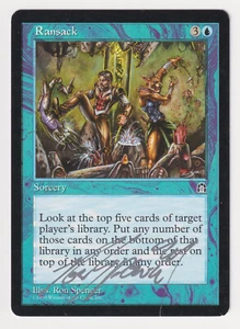 Silver Signed Ransack MP Stronghold Artist Ron Spencer 1998 MTG Magic Vintage! - Picture 1 of 2