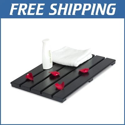 多功能竹浴垫 – 19.7 英寸 x 13 英寸防滑设计,适用于室内和室外 — 第 1/4 张图片