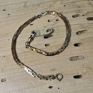 Vintage Gold Toned Simmons THICK HEAVY Pocket Watch Chain 13in A22 - Picture 1 of 7