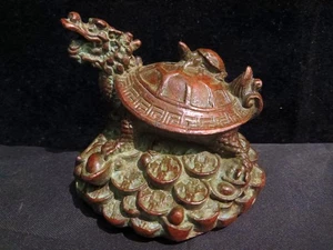 Nice Large Chinese Bronze *Wealth Dragon-Turtle* 镇宅龙龟 FengShui Statue - Picture 1 of 9