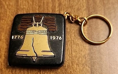 Vintage Stanley Bicentennial Tape Measure Keyring Liberty Bell 1976 Works 1.5" - Image 1 of 4