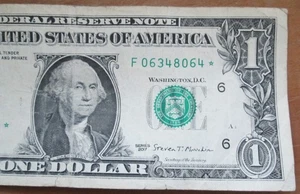 2017 $1 REPLACEMENT *STAR NOTE* ATLANTA F06348064*, XF, CIRCULATED - Picture 1 of 3
