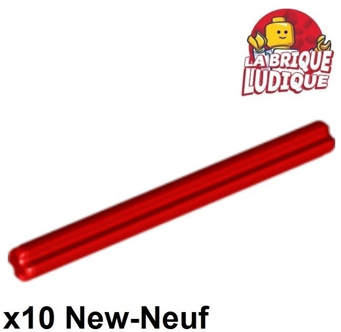 Lego Technic 10x Axe Axle tige barre 6L 6 rouge/red 3706 NEUF - Photo 1/1