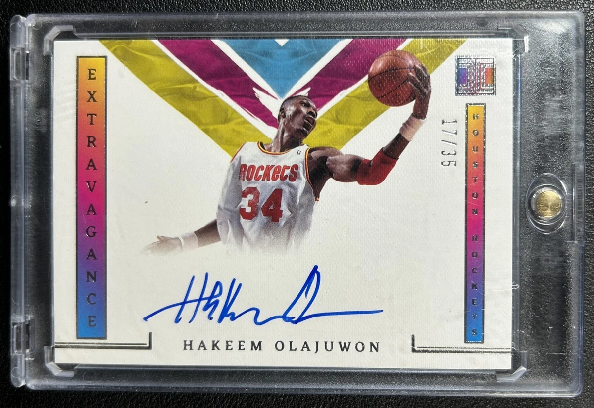 Panini Hakeem Olajuwon Basketball Autographed Sports Trading Cards