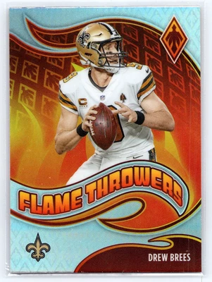 Drew Brees 2021 Panini Phoenix Football No. FT-30 Flame Throwers  - Image 1 of 2