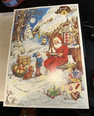 CALENDARIO DE ADVIENTO NAVIDAD ALEMÁN STUTTGART-ROHR VINTAGE NOS Foto 1 de 3
