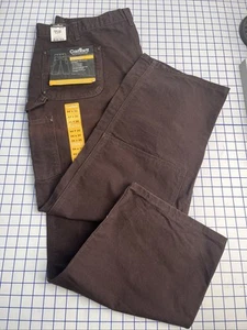 Carhartt Dark Brown Carpenter Double Knee B136 DKB Neu mit Etikett 44x30 Neu aber Sun Faded - Bild 1 von 12