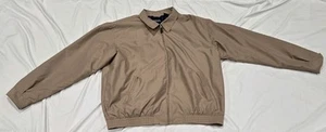 Chaps Jacket Mens Size XL Full Zip Lined Bomber Classic Pockets Crawford Tan  - Picture 1 of 16