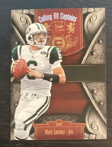 Crown Royale Mark Sanchez 2011 llamando a todos los capitanes #15 Jets - Imagen 1 de 2
