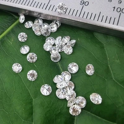 Certified 1.1 mm Round Cut CVD Diamond J Color SI1 Clarity 25 Pcs Lot - Image 1 of 4
