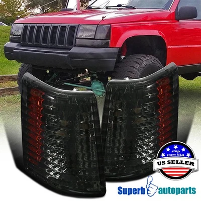 Fit 1993-1998 Jeep Grand Cherokee Corner Park Lights Set Smoke 93-98 Replacement - Image 1 of 4