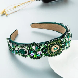 Fascia per capelli donna barocca impreziosita strass gioielli accessori per capelli - Foto 1 di 9
