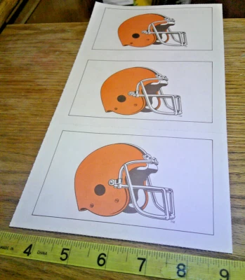 3 postales originales de colección de los Cleveland Browns sin cortar nunca usadas Foto 1 de 4