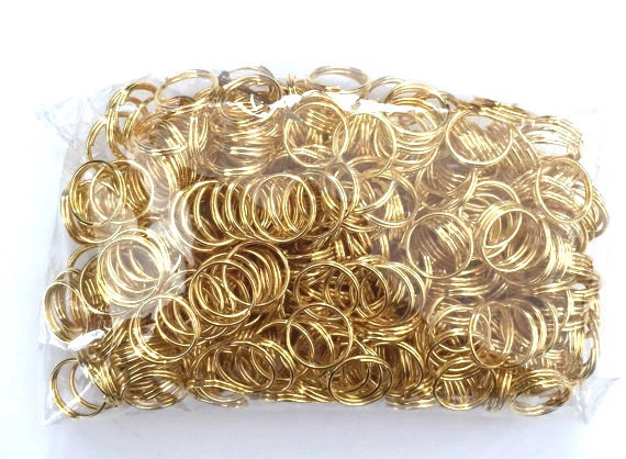 200 piezas Anillos de salto abiertos chapados en oro 10 mm Joyería 23G Hallazgos Hacer Anillo Doble Foto 1 de 1