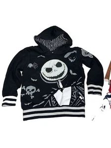 Disney The Nightmare Before Christmas Jack Skellington Fleece Pullover Size 5/6 - Picture 1 of 13