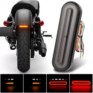 Fanale posteriore moto led con luce segnale di svolta DRLRed luci stop freno posteriori - Foto 1 di 17