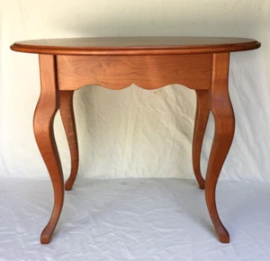Vintage JOHNNY APPLESEED FARM Solid Wood Oval End Coffee Table - Extremely Rare! - Picture 1 of 6