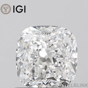 IGI Certified Cushion Cut 1.08 Carat E Color VVS2 Lab Grown Diamond Gift for Her - Picture 1 of 14