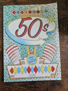 Bendon Malbuch Erwachsene 50er Jahre Motto 40 Seiten Retro Spaß Fehler - Bild 1 von 7
