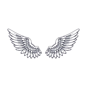 Set of 2 x Bird wings Temporary Tattoo neck face feather body art - Picture 1 of 2
