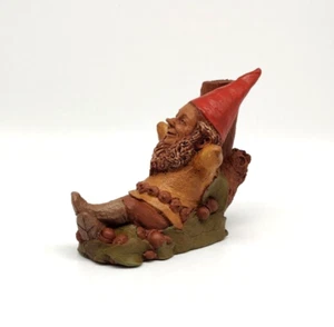 Vintage Thomas Clark Sculpture Relaxing Gnome Saturday Signed # 91 3 1/2 In - Picture 1 of 13