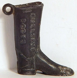 VINT BULLSEYE BOOTS METAL BOOT CHARM ADVERTISING - Picture 1 of 3