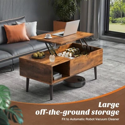 Black Lift Top Coffee Tables, Lift Tabletop Wooden Center Coffee Tables - Image 1 of 4