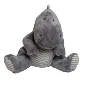 T Rex P Graham Dunn 10" Gray White Striped Stuffed Animal Cute Dinosaur Plush - Picture 1 of 11